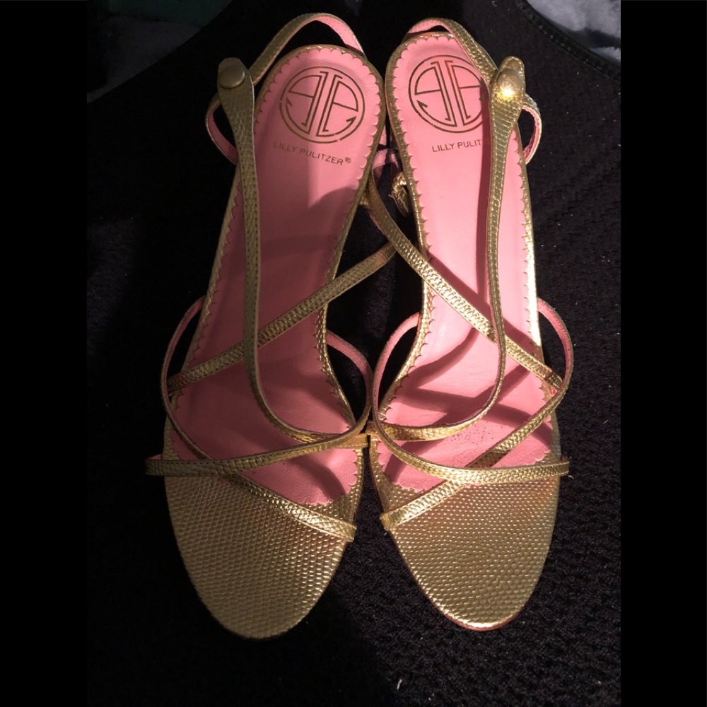 Lily Pulitzer via Palm Beach high heel strappy  sandals
